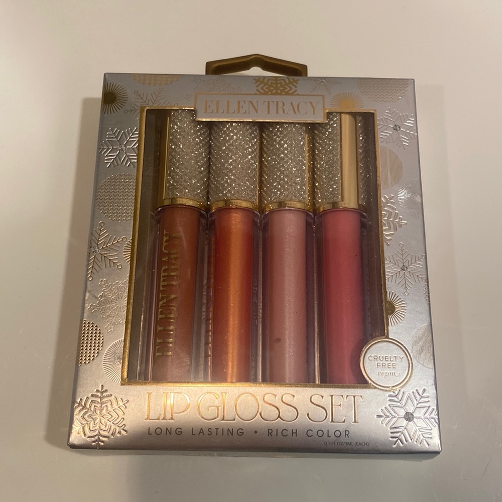 Ellen Tracy Lip Gloss Set of Four, Vegan